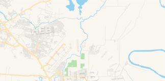 Travel infographic – Empty vector map of La Lima, Cortés, Honduras