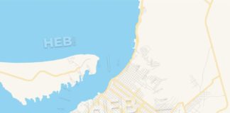 Travel infographic – Empty vector map of La Paz, Baja California Sur, Mexico