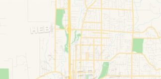 Travel infographic – Empty vector map of Marysville, Washington, USA