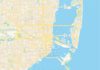 Travel infographic – Empty vector map of Miami, Florida, USA