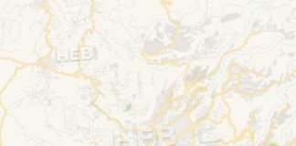 Travel infographic – Empty vector map of Mixco, Guatemala, Guatemala