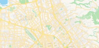 Travel infographic – Empty vector map of San Jose, California, USA