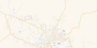 Travel infographic – Empty vector map of Santiago, Veraguas, Panama