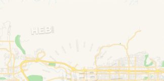 Travel infographic – Empty vector map of Simi Valley, California, USA