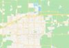 Travel infographic – Empty vector map of Tracy, California, USA