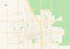 Travel infographic – Empty vector map of Tulare, California, USA