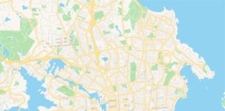 Travel infographic – Empty vector map of Victoria, British Columbia, Canada