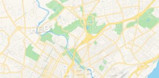 Travel infographic – Empty vector map of Wilmington, Delaware, USA