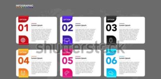 Travel infographic – Infographic Template Business 6 Step Timeline Wektorowa ilustracja stockowa (bez…