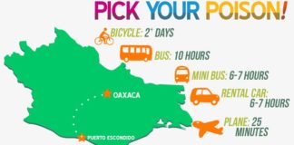 Travel infographic – Times from Oaxaca to Puerto Escondido Infographic.png
