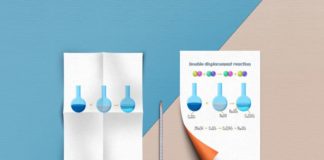 Educational infographic : Chemical reactions infographics. Present your design on this mockup. Includes sp…