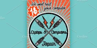 Business infographic : PC repair banner by Netkoff on Creative Market