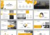 Business infographic : 22+ Best yellow annual report PowerPoint template