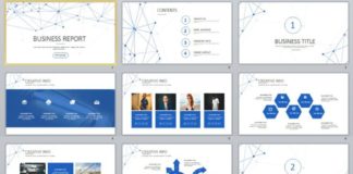 Business infographic : 27+ Blue Creative Business PowerPoint Presentations template