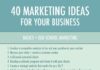 Business infographic : 40 Marketing Ideas For Your Business