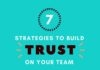 Business infographic : 7 Strategies to build team trust