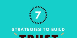 Business infographic : 7 Strategies to build team trust