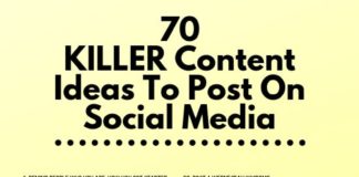 Business infographic : 70 Killer Content Ideas To Post On Social Media
