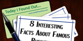 Business infographic : 8 Interesting Facts About Famous Businesses