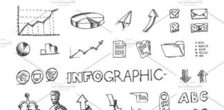 Business infographic : Hand drawn infographic elements by Netkoff on Creative Market