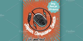 Business infographic : PC repair banner by Netkoff on Creative Market