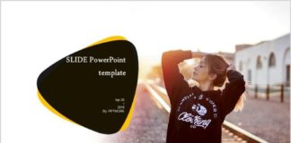 Business infographic : Yellow Business Presentation Report PowerPoint template