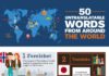 Educational infographic : 50 Untranslatable Words From Around the World Infographic