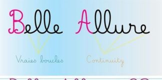 Educational infographic : Belle Allure Font | dafont.com
