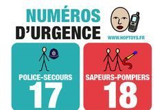 Educational infographic : Connaître les numéros d’urgence