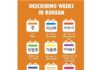 Educational infographic : Describing weeks in Korean… #korean #korean #hangeul #한국어 #한글 #study…