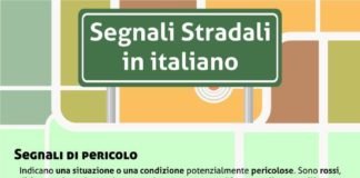 Educational infographic : Educational infographic : Learn Italian words: i segnali stradali
