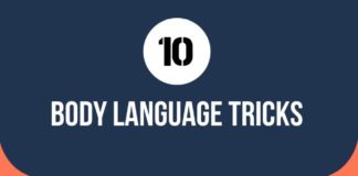 Educational infographic : Handy Tips For Confident Body Language