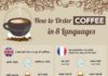 Educational infographic : How To Order Coffee In 8 Popular Languages – Infographic