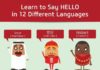 Educational infographic : How to Say Hello in Different Languages – Infographic