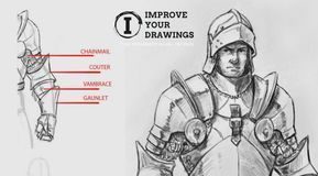 Educational infographic : How to draw a Knight. Step by step tutorial. ✏✍Visit our shop canvas art – F…
