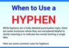 Educational infographic : Hyphen Rules