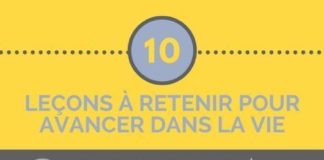 Educational infographic : Infographie : 10 leçons à retenir pour avancer dans la vie #développement#…