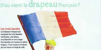 Educational infographic : Le drapeau français