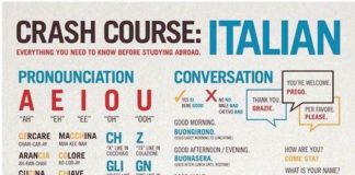Educational infographic : Learn the Italian Language