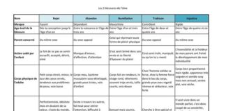 Educational infographic : Les 5 blessures de l ame