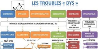 Educational infographic : Les troubles dys