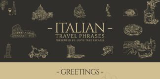 Educational infographic : Travel infographic – Italian Travel Phrases Infographic