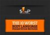 Educational infographic : infographic : 10 Body Language Mistakes that Destroy Presentations