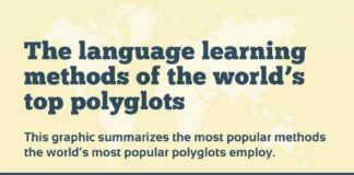 Educational infographic : language learning methods infographic