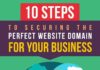 Food infographic – 10 Steps to Choose a Domain Name – Infographic