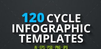 Food infographic – 120 cycle infographics — Photoshop PSD #background #data • Available here …