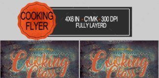 Food infographic – Cooking Classes Flyer. Customizable professional template for a restaurant flyer…