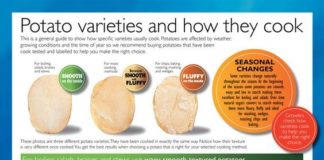 Food infographic – Different Potato Varieties and their method of Cooking (x-post /r/CookingForBegi…