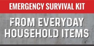 Food infographic – Emergency Survival Kit From Everyday Household Items