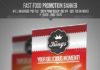 Food infographic – Fast Food Promotion Banner – Signage Print Templates